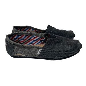 Toms Grey Mustache Movember Casual Loafers